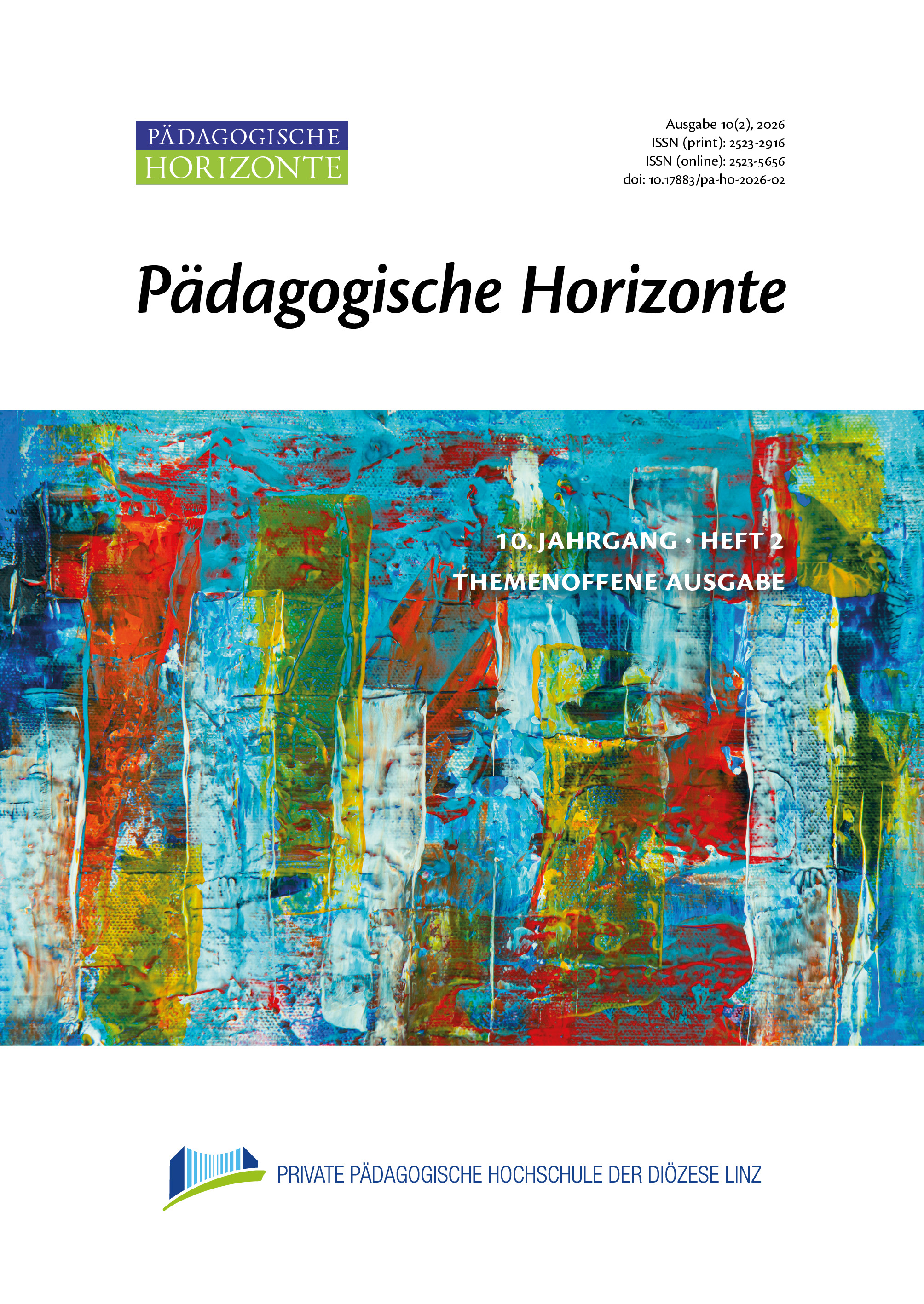 					Ansehen Bd. 10 Nr. 2 (2026): Pädagogische Horizonte 10(2), 2026
				